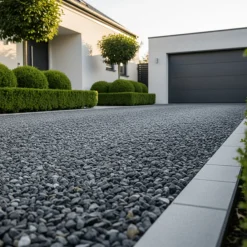Jardinex Brise-Vues, Bordures Et Dallages | - Gravier concassé calcaire noir 6/14 mm - big bag 1t (16 m²) - noir
