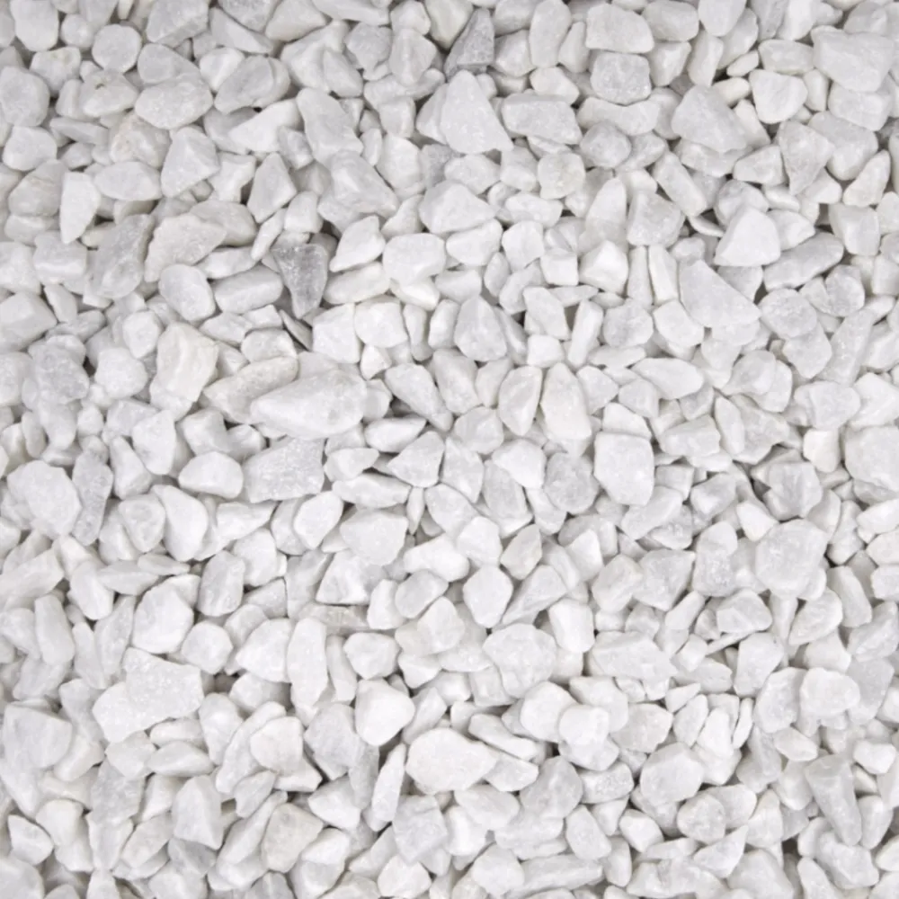 Jardinex Brise-Vues, Bordures Et Dallages | - Gravier concassé marbre blanc 12/18 mm - big bag 1t (16 m²) - blanc