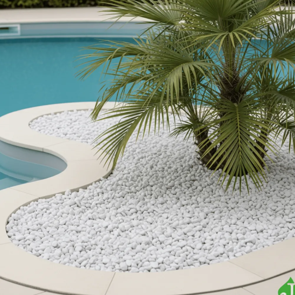 Jardinex - Gravier roulé marbre blanc carrare 15/25 mm - big bag 1t (16 m²) - blanc New