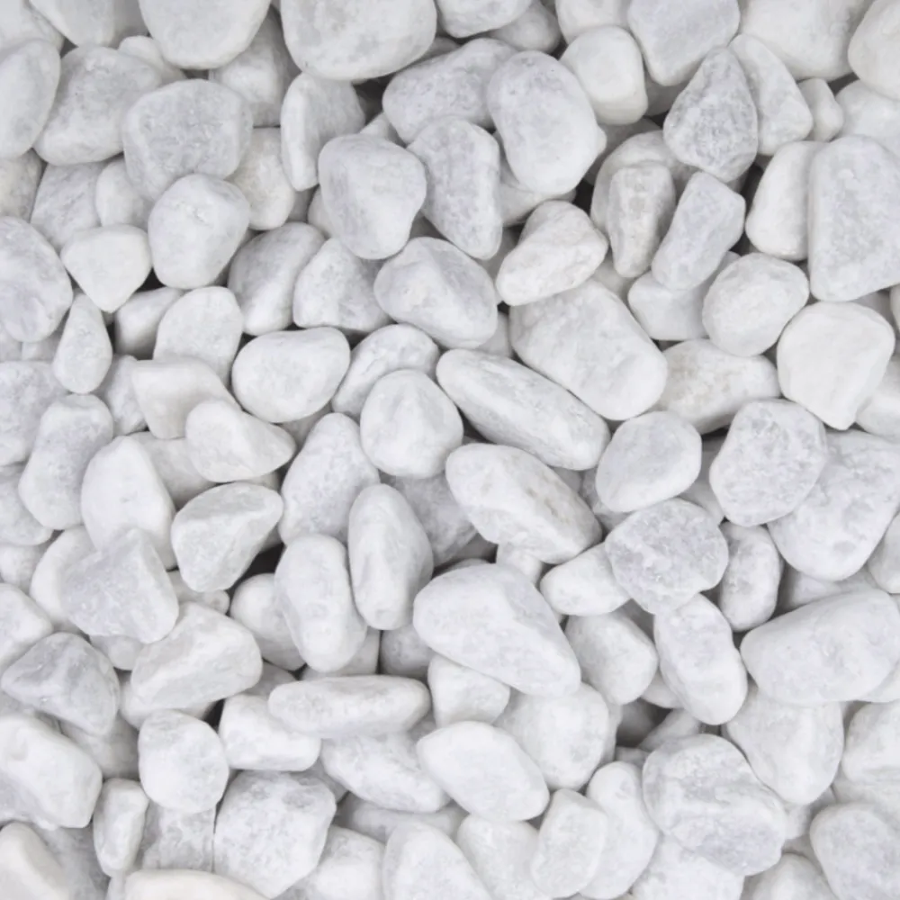 Jardinex - Gravier roulé marbre blanc carrare 15/25 mm - big bag 1t (16 m²) - blanc New