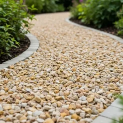 Jardinex Brise-Vues, Bordures Et Dallages | - Gravier roulé silex orangé 8/16 mm- big bag 1t (16 m²) - orange