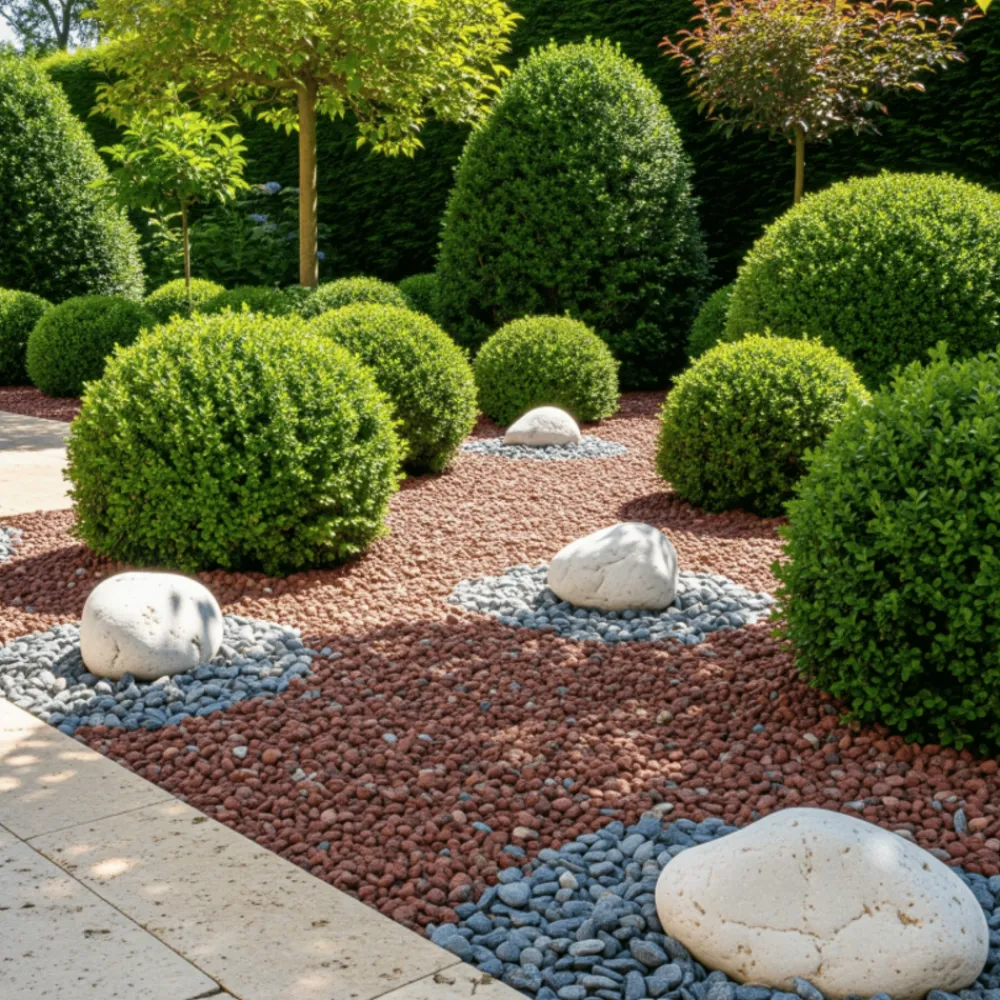Jardinex - Pouzzolane rouge 6/12 mm - big bag 1t (22 m²) - rouge sombre Hot