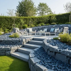 Jardinex - Roche gris bleu pour gabion et aménagement (80/150 mm)-big bag 1t - gris bleu Hot