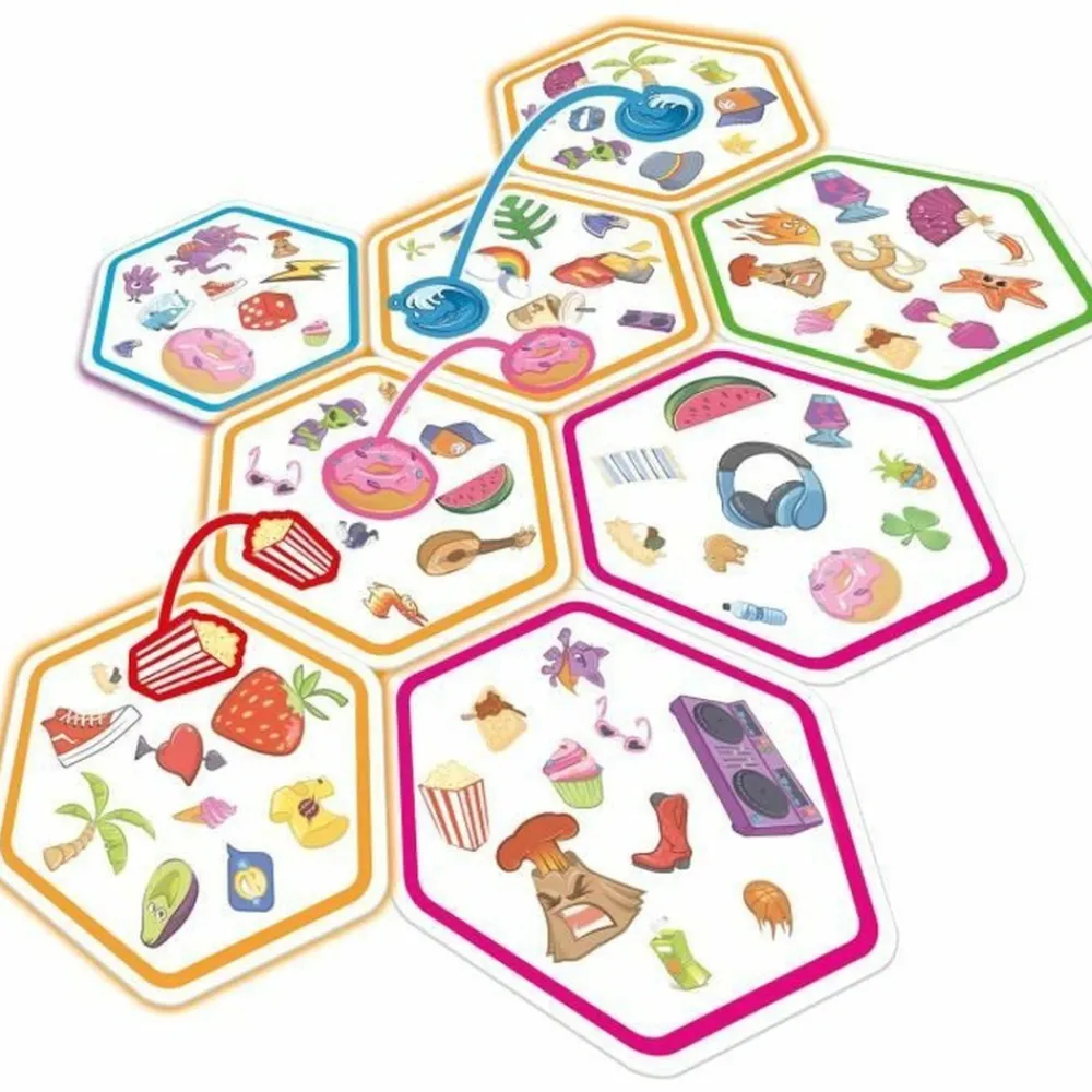 Aucune Enfants | Jeu de société - zygomatic - dobble connect alignez les hexagones et trouvez la paire