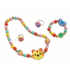 Juratoys-janod - Atelier créatif : 4 bijoux en bois à créer - thème jungle Outlet
