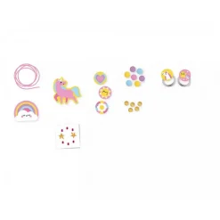 Juratoys-janod - Atelier créatif : 4 bijoux en bois à créer - thème arc-en-ciel et licornes Online