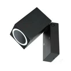 Kobi Eclairage D’Extérieur | - Applique murale orientable noir carré en aluminium 165mm design extérieur pour ampoule gu10