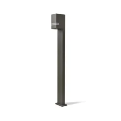 Kobi - Borne extérieur rectangle aluminium gu10 noir 100cm 230v ip44 professionnel Online