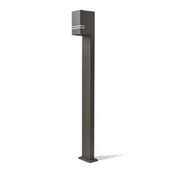 Kobi - Borne extérieur rectangle aluminium gu10 noir 100cm 230v ip44 professionnel Online