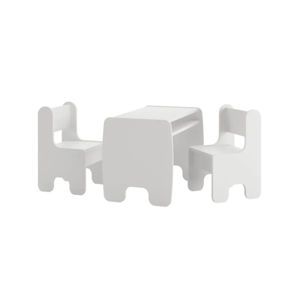 Kobi - Ensemble table et chaises enfant blanc Online