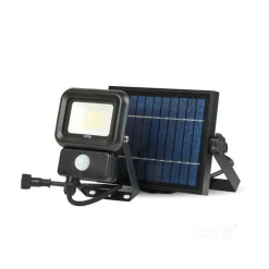 Kobi - Projecteur extérieur solaire 10w 700 lumens détecteur de mouvement led blanc froid 6500k professionnel Discount