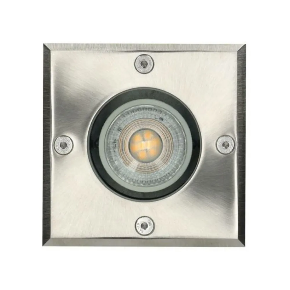 Kobi - Spot extérieur encastrable carré gu10 230v acier inoxydable ip65 Hot