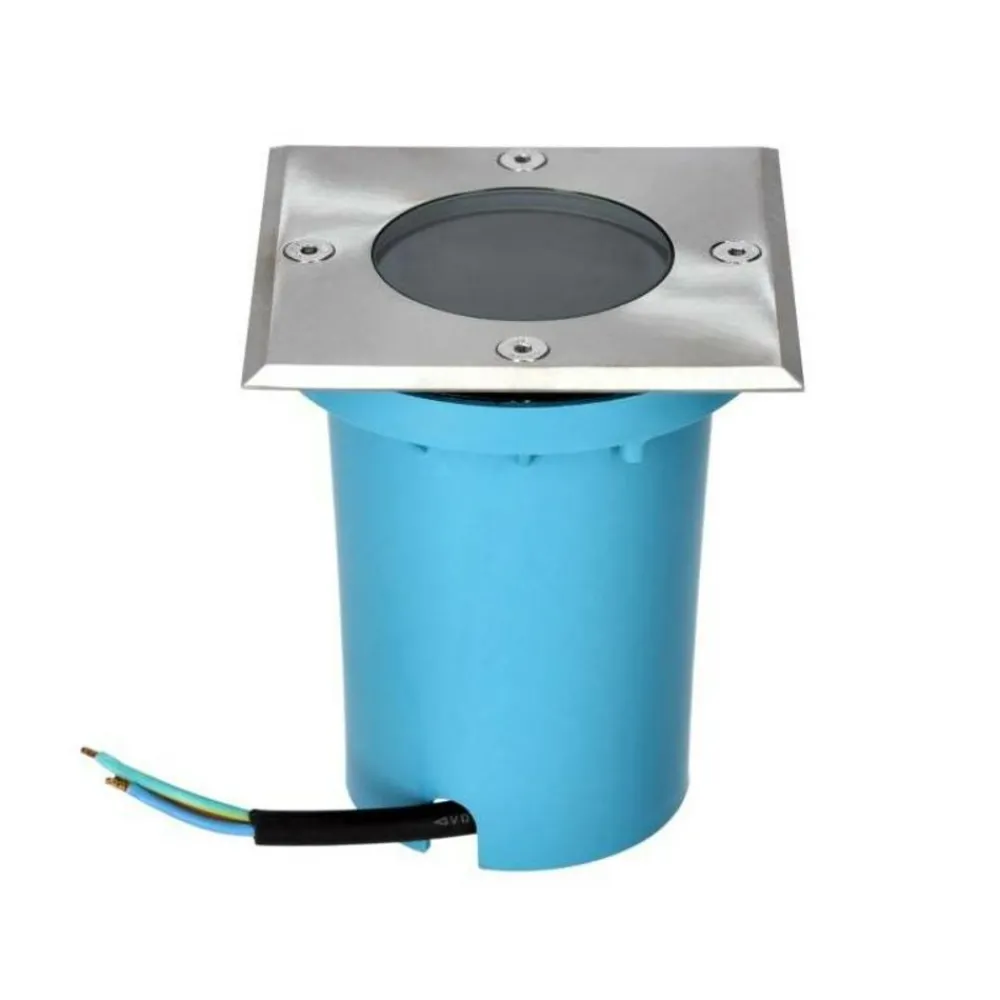 Kobi - Spot extérieur encastrable carré gu10 230v acier inoxydable ip65 Hot