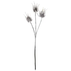 ksd déco KSD DÉCO - Fleur artificielle : Tige branche chardon avec neige - H.88cm Clearance