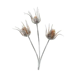 ksd déco KSD DÉCO - Fleur artificielle : Tige branche chardon avec neige - H.88cm Clearance