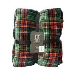 ksd déco Linge De Maison Et Coussins | KSD DÉCO - Plaid à carreaux, design écossais 1,5x2m