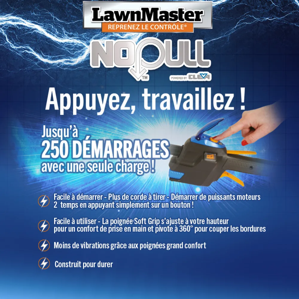 Lawnmaster Coupe-Bordures Et Débroussailleuses | - Coupe bordures thermique 26cc avec démarrage électrique -