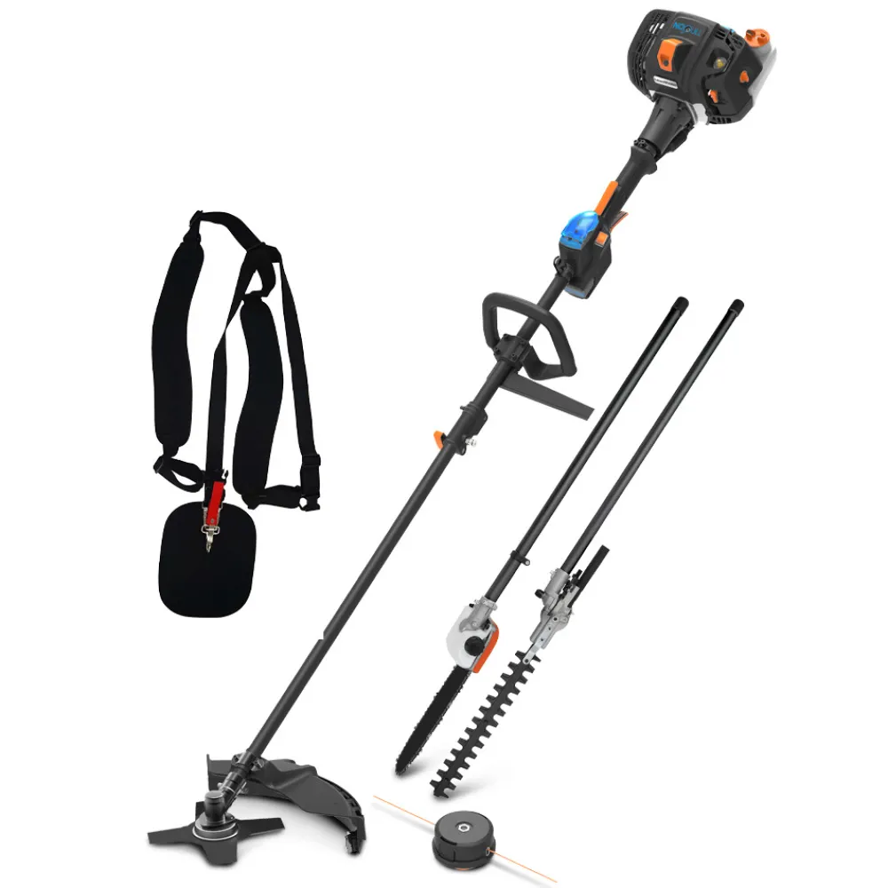 Lawnmaster Coupe-Bordures Et Débroussailleuses | - Débroussailleuse thermique 26cc 4 en 1 avec démarrage électrique -