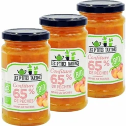 Les P'tites Tartines Épicerie Gourmande | - Confiture de pêches allégée bio -