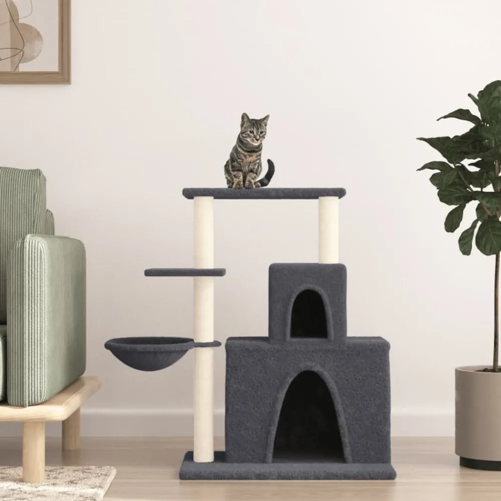 Maison Exclusive - Arbre à chat avec griffoirs en sisal gris foncé 83 cm Discount