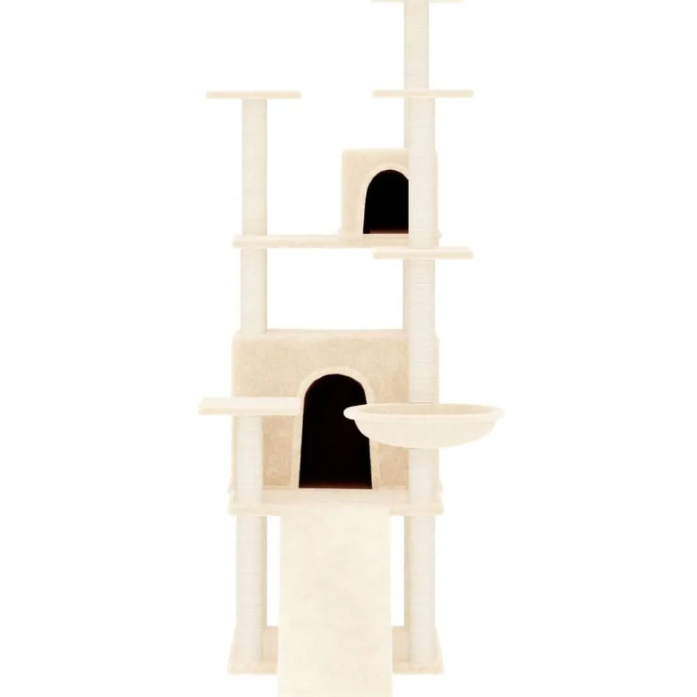Maison Exclusive Arbres À Chat Et Jouets | - Arbre à chat avec griffoirs en sisal crème 154 cm