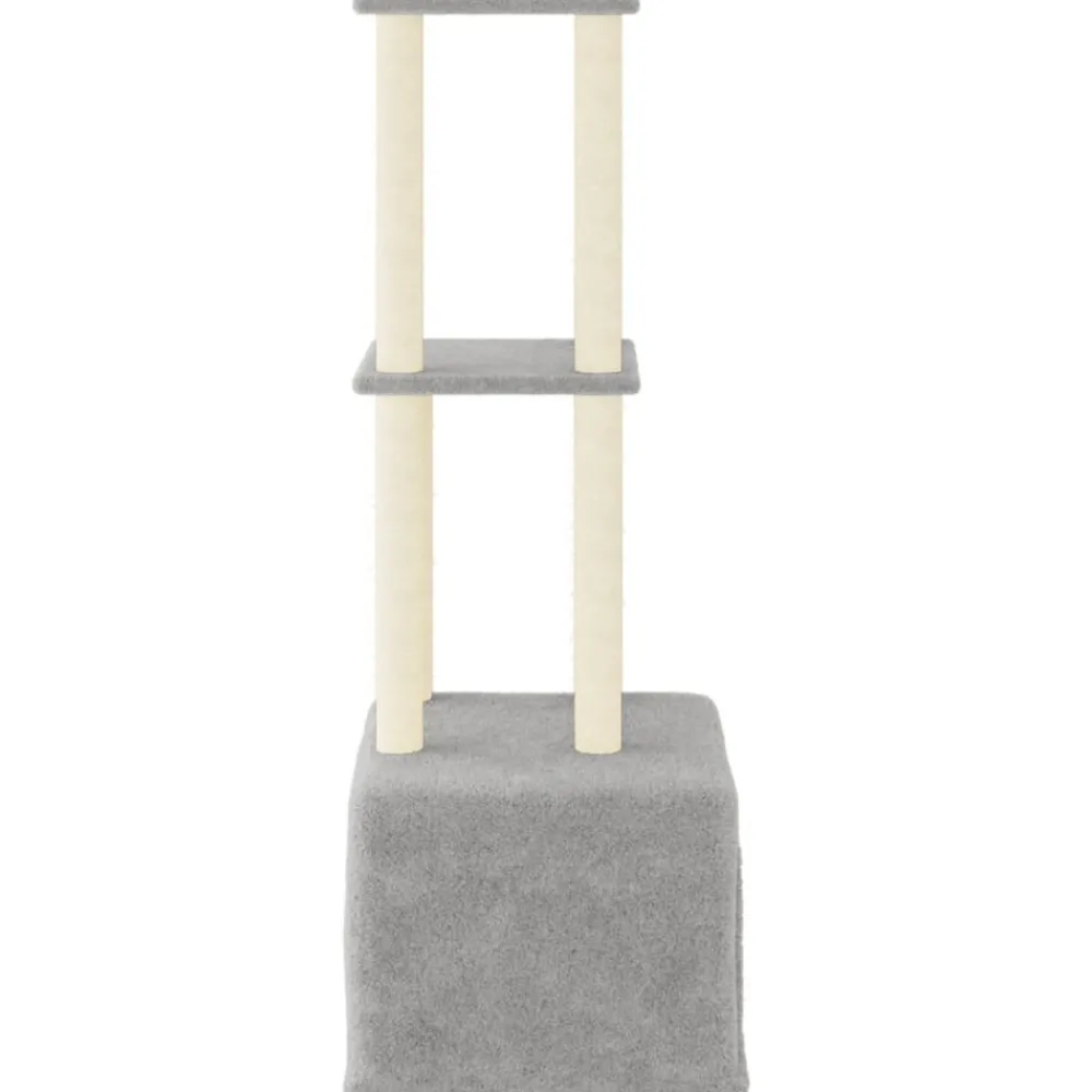 Maison Exclusive Arbres À Chat Et Jouets | - Arbre à chat avec griffoirs en sisal gris clair 133,5 cm