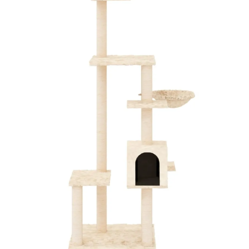 Maison Exclusive Arbres À Chat Et Jouets | - Arbre à chat avec griffoirs en sisal gris clair 85,5 cm