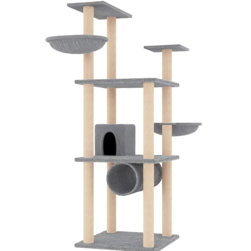 Maison Exclusive Arbres À Chat Et Jouets | - Arbre à chat avec griffoirs en sisal crème 97 cm