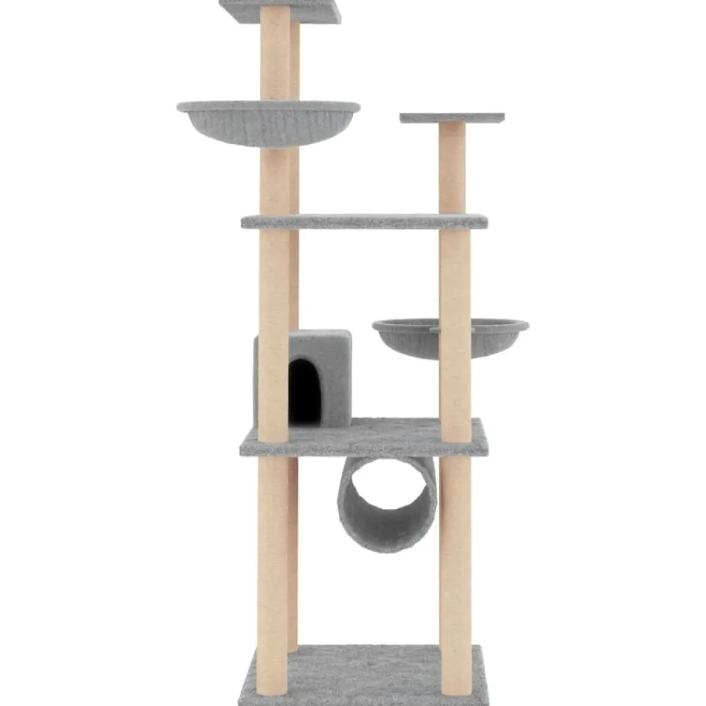 Maison Exclusive Arbres À Chat Et Jouets | - Arbre à chat avec griffoirs en sisal crème 97 cm