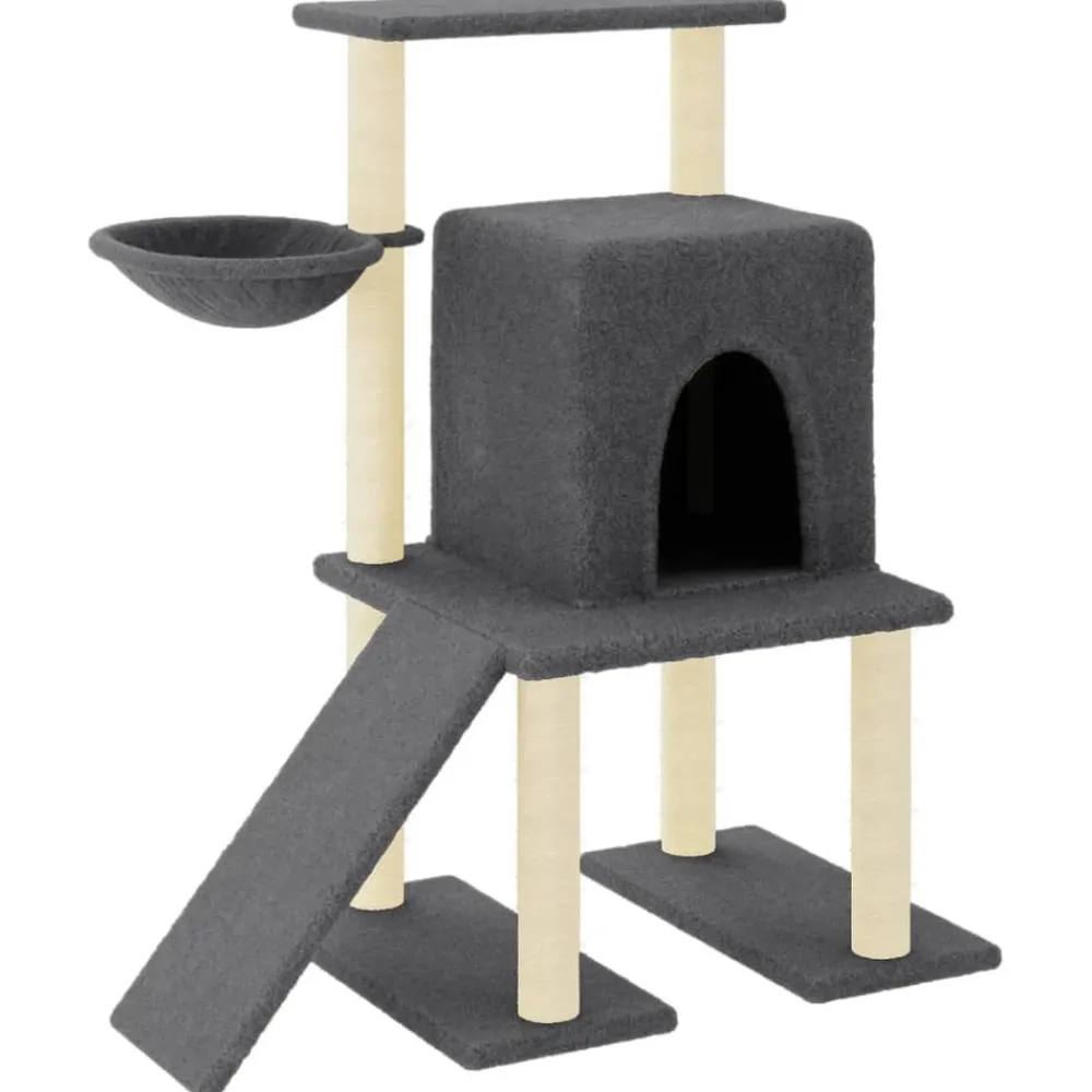Maison Exclusive - Arbre à chat avec griffoirs en sisal gris foncé 96,5 cm Outlet