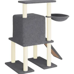 Maison Exclusive - Arbre à chat avec griffoirs en sisal gris foncé 96,5 cm Outlet
