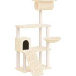 Maison Exclusive - Arbre à chat avec griffoirs en sisal crème 131 cm Discount
