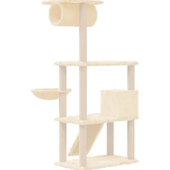Maison Exclusive Arbres À Chat Et Jouets | - Arbre à chat avec griffoirs en sisal crème 180 cm