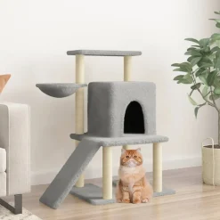 Maison Exclusive - Arbre à chat avec griffoirs en sisal gris clair 96,5 cm New