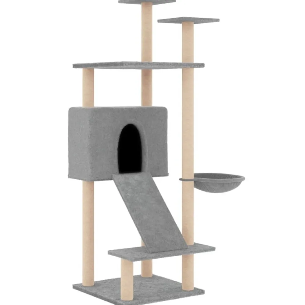 Maison Exclusive Arbres À Chat Et Jouets | - Arbre à chat avec griffoirs en sisal gris clair 83 cm