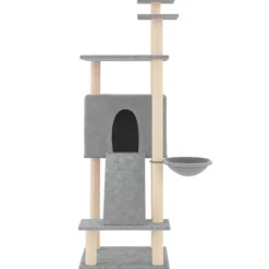 Maison Exclusive Arbres À Chat Et Jouets | - Arbre à chat avec griffoirs en sisal gris clair 83 cm
