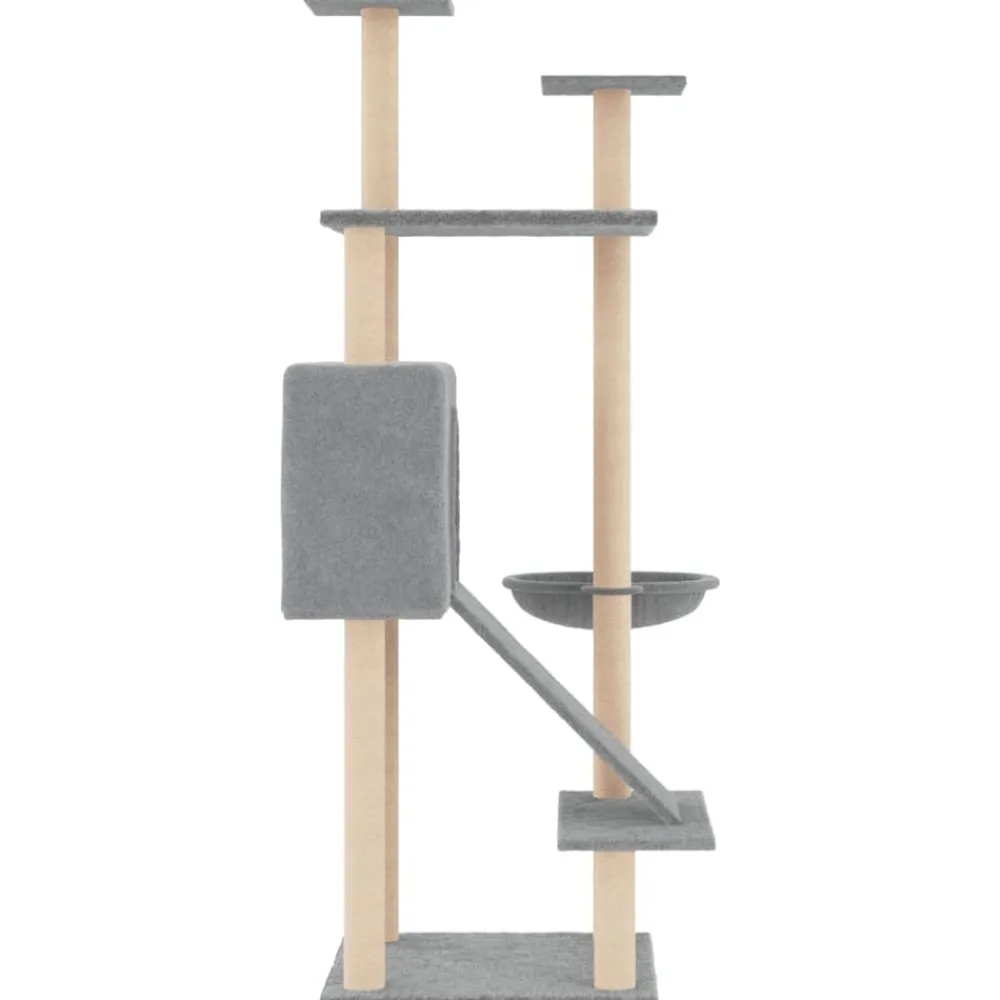 Maison Exclusive Arbres À Chat Et Jouets | - Arbre à chat avec griffoirs en sisal gris clair 83 cm