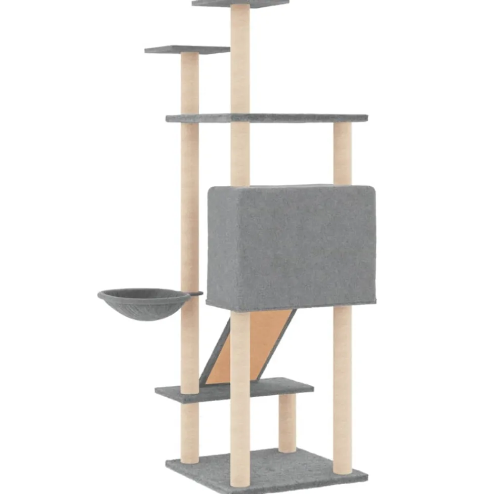 Maison Exclusive Arbres À Chat Et Jouets | - Arbre à chat avec griffoirs en sisal gris clair 83 cm