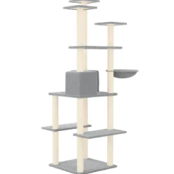Maison Exclusive Arbres À Chat Et Jouets | - Arbre à chat avec griffoirs en sisal crème 154 cm