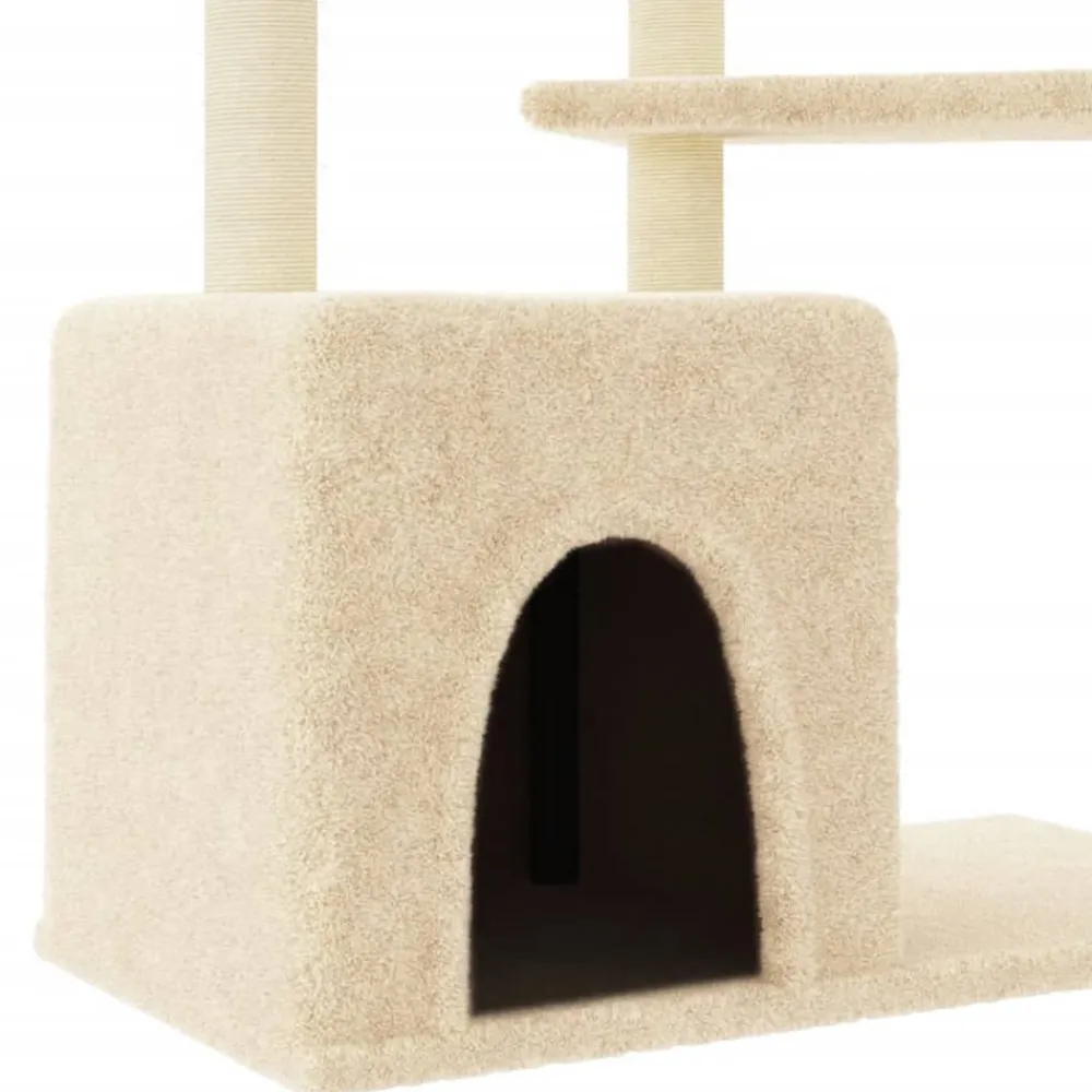 Maison Exclusive Arbres À Chat Et Jouets | - Arbre à chat avec griffoirs en sisal gris clair 145 cm