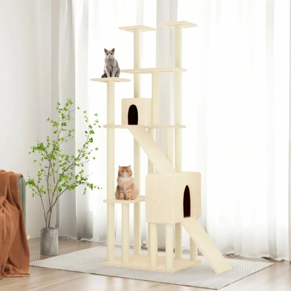 Maison Exclusive Arbres À Chat Et Jouets | - Arbre à chat avec griffoirs en sisal gris foncé 108,5 cm