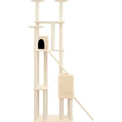 Maison Exclusive Arbres À Chat Et Jouets | - Arbre à chat avec griffoirs en sisal gris foncé 108,5 cm