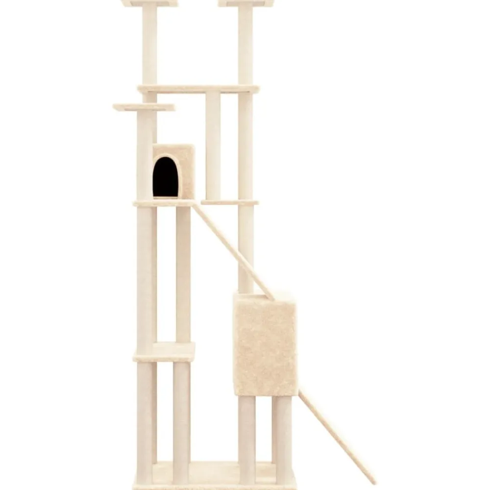 Maison Exclusive Arbres À Chat Et Jouets | - Arbre à chat avec griffoirs en sisal gris foncé 108,5 cm