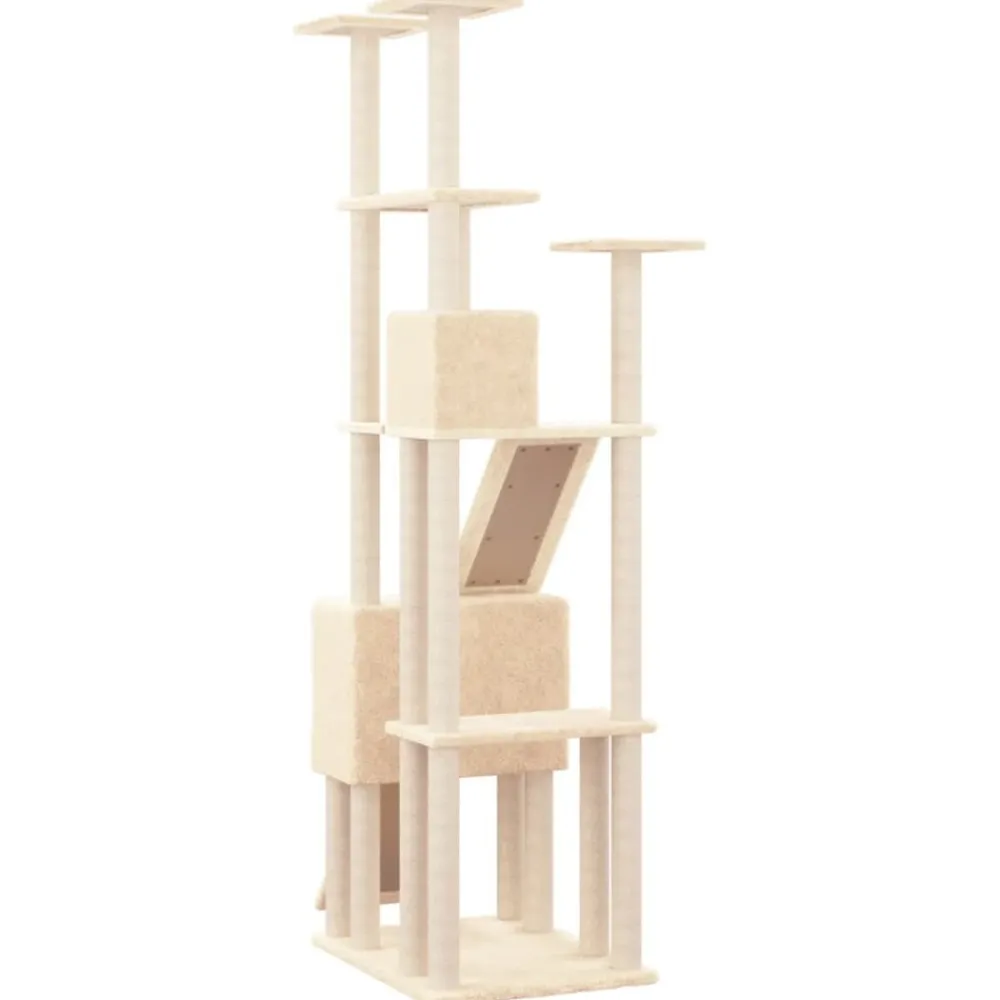 Maison Exclusive Arbres À Chat Et Jouets | - Arbre à chat avec griffoirs en sisal gris foncé 108,5 cm