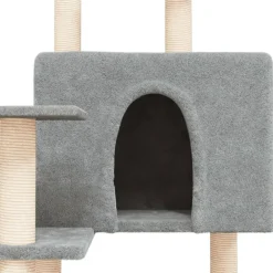 Maison Exclusive Arbres À Chat Et Jouets | - Arbre à chat avec griffoirs en sisal gris clair 153 cm