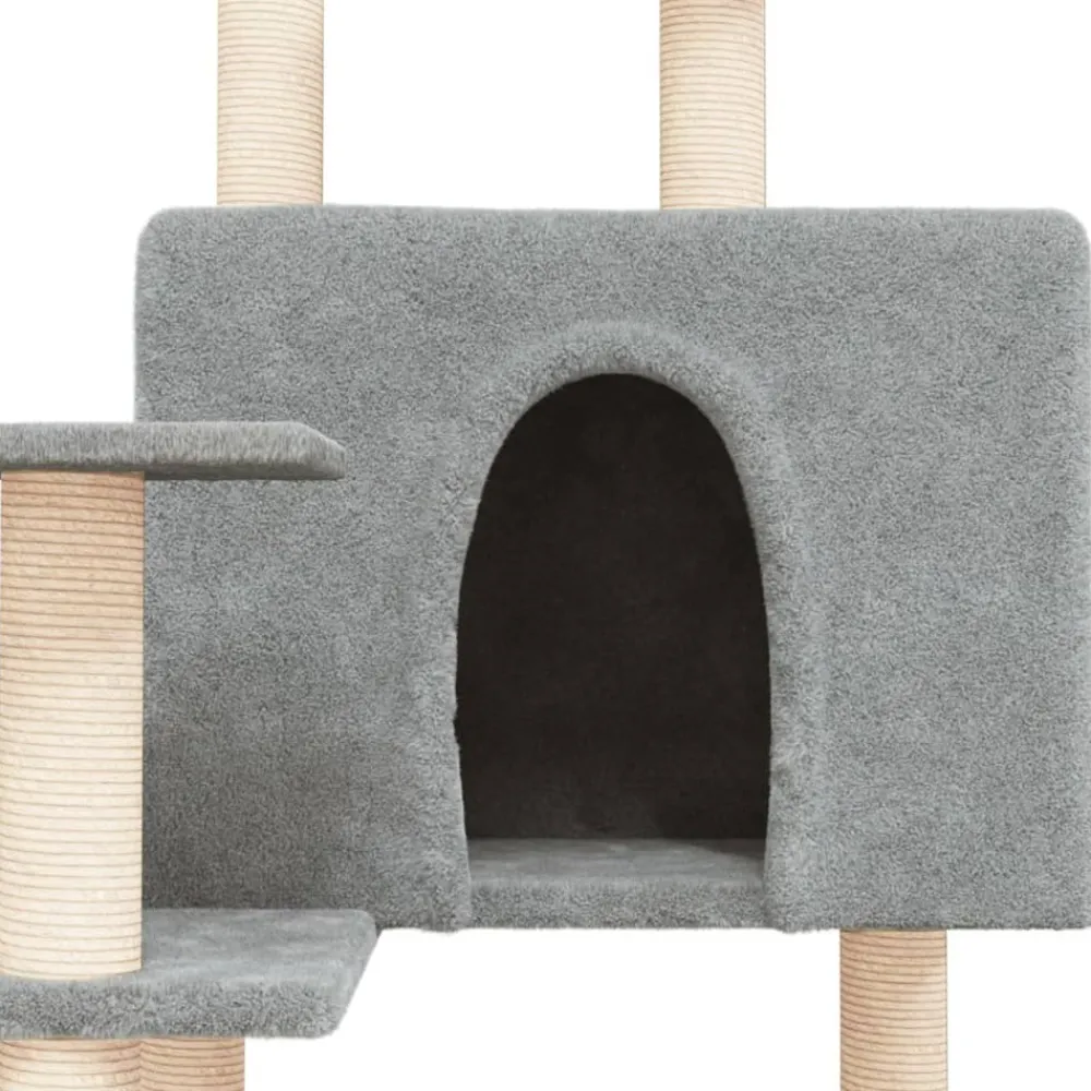 Maison Exclusive Arbres À Chat Et Jouets | - Arbre à chat avec griffoirs en sisal gris clair 153 cm