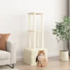 Maison Exclusive Arbres À Chat Et Jouets | - Arbre à chat avec griffoirs en sisal crème 133,5 cm