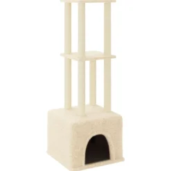 Maison Exclusive Arbres À Chat Et Jouets | - Arbre à chat avec griffoirs en sisal crème 133,5 cm