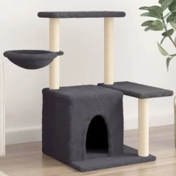 Maison Exclusive Arbres À Chat Et Jouets | - Arbre à chat avec griffoirs en sisal gris foncé 83 cm