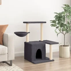 Maison Exclusive Arbres À Chat Et Jouets | - Arbre à chat avec griffoirs en sisal gris foncé 83 cm